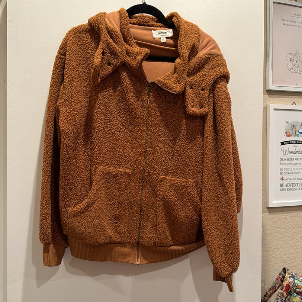 Porridge Gillian Sherpa Hoodie Jacket